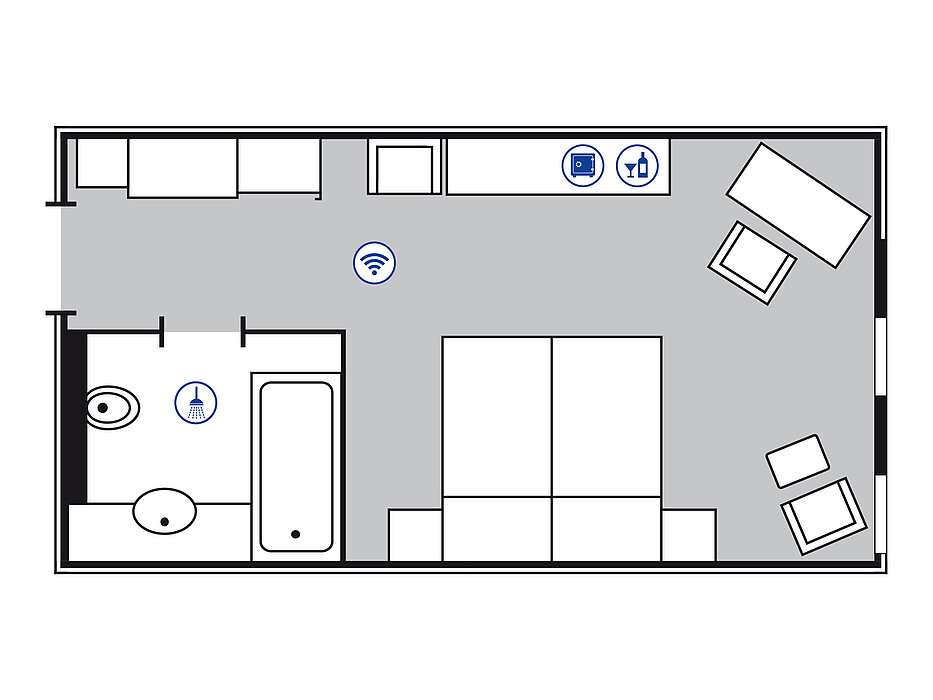 Room floor plan Comfort room | Maritim proArte Hotel Berlin Room floor plan Comfort room | Maritim proArte Hotel Berlin